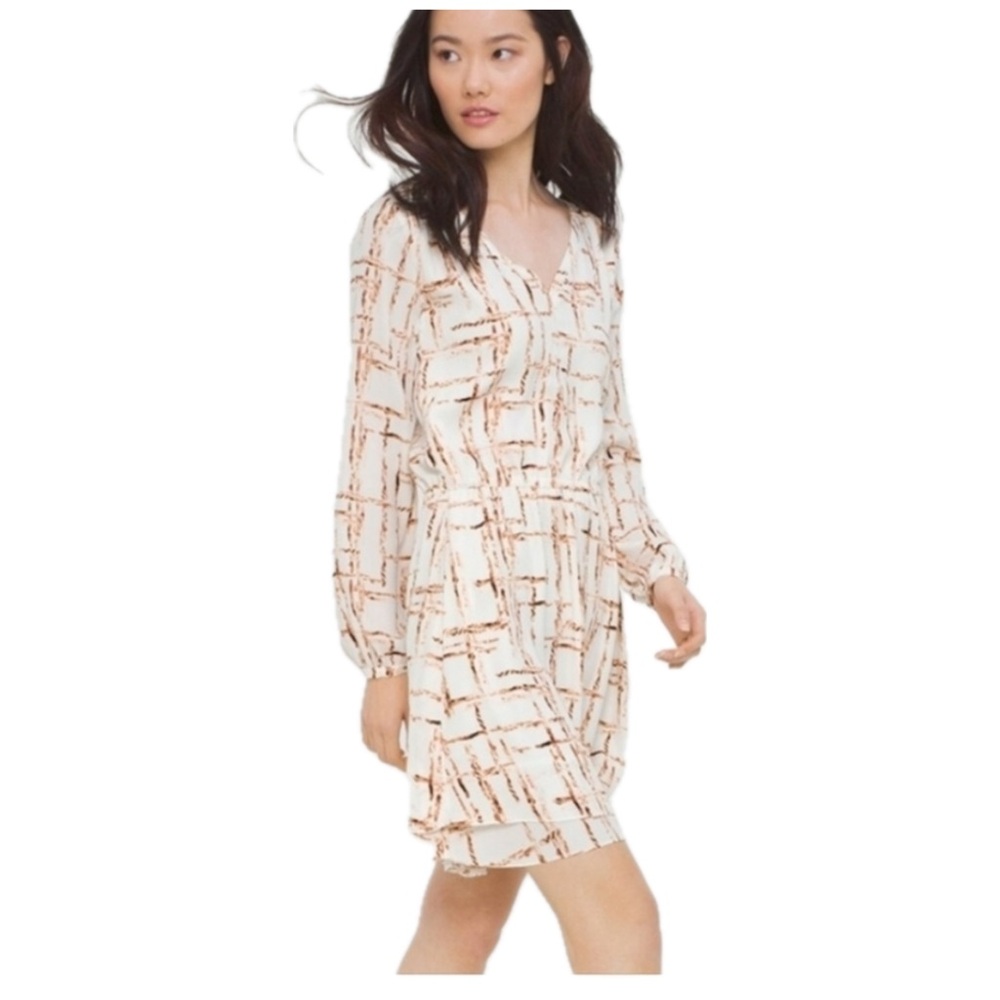 BHWM Long Sleeve Printed Blouson Dress